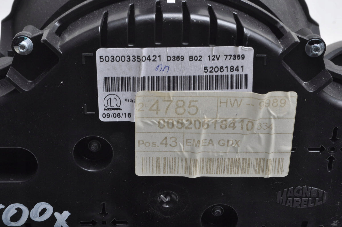 FIAT 500X DIESEL COUNTER CLOCKS 52061841