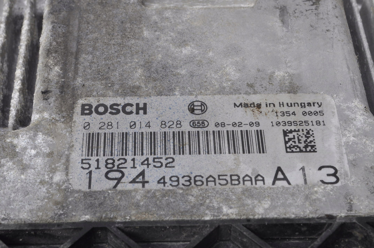 FIAT CROMA 1.9 D ENGINE CONTROLLER 0281014828 51821452