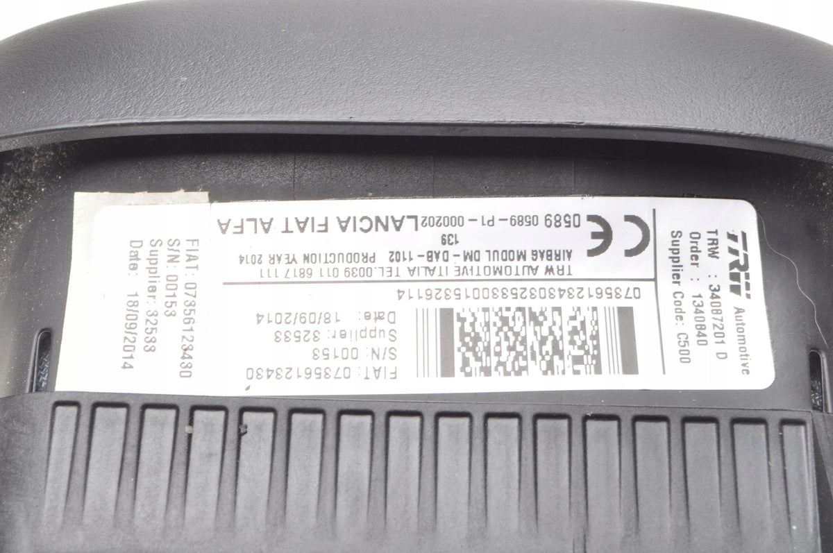 FIAT PANDA III AIRBAG DRIVER AIRBAG 07356123430