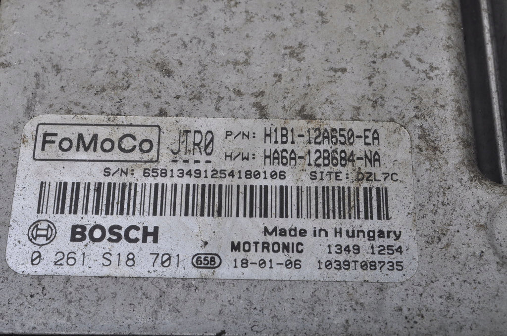 FORD FIESTA MK8 ECOSPORT 1.0 ENGINE COMPUTER H1B1-12A650-EA