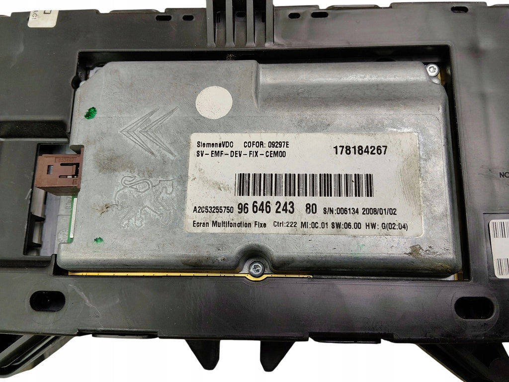 GPS NAVIGATION DISPLAY CITROEN C4 PICASSO I (2006-2010) 9664624380