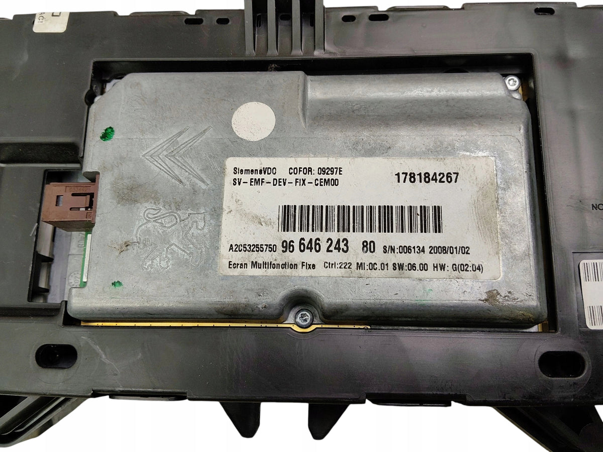 GPS NAVIGATION DISPLAY CITROEN C4 PICASSO I (2006-2010) 9664624380