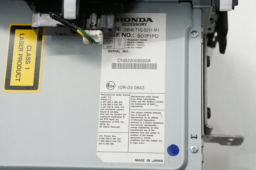 HONDA CR-V IV 12R RADIO CD 39540-T1G-E011-M1