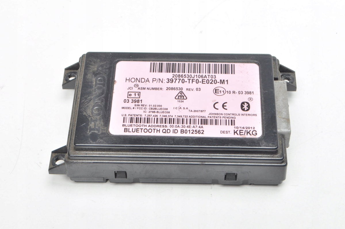 HONDA JAZZ III LIFT BLUETOOTH MODULE 39770-TF0-E020-M1