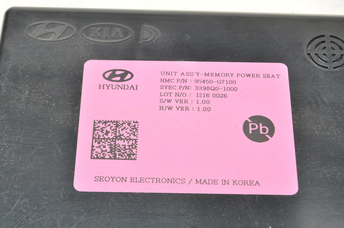 HYUNDAI IONIQ MODULE SEAT MEMORY CONTROLLER 95450-G7100