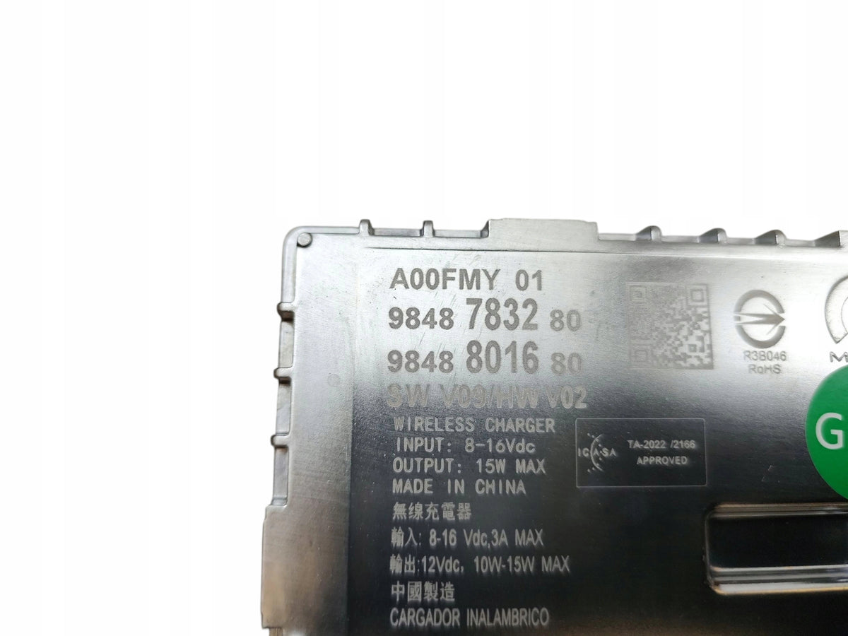 INDUCTION CHARGER PEUGEOT 3008 III 5008 III 9848783280 9848801680