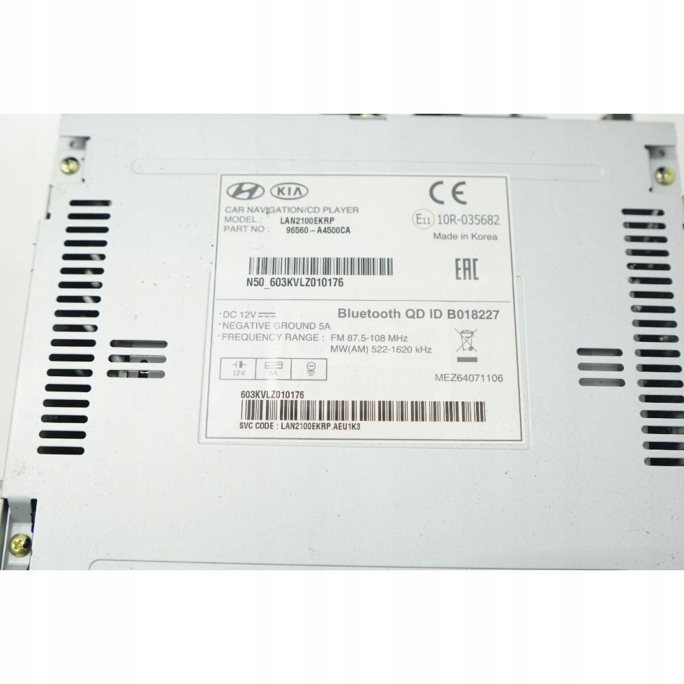 KIA CARENS IV 16R RADIO NAVIGATION 96560-A4500CA