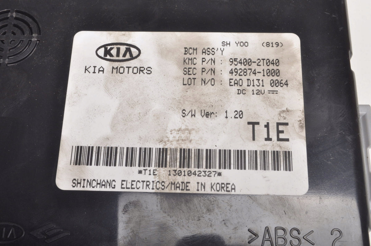 KIA OPTIMA III MODULE DRIVER BCM 95400-2T040
