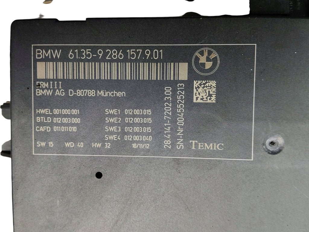 LIGHT CONTROLLER MODULE BMW X3 F25 (2010-2014) 9286157
