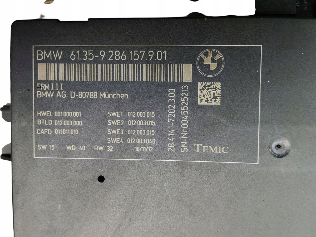 LIGHT CONTROLLER MODULE BMW X3 F25 (2010-2014) 9286157