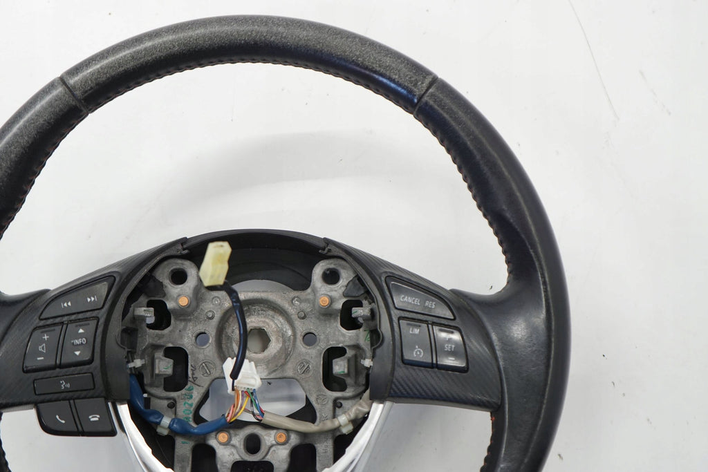 MAZDA 3 III BM 14R STEERING WHEEL LEATHER MULTI BHP2130903
