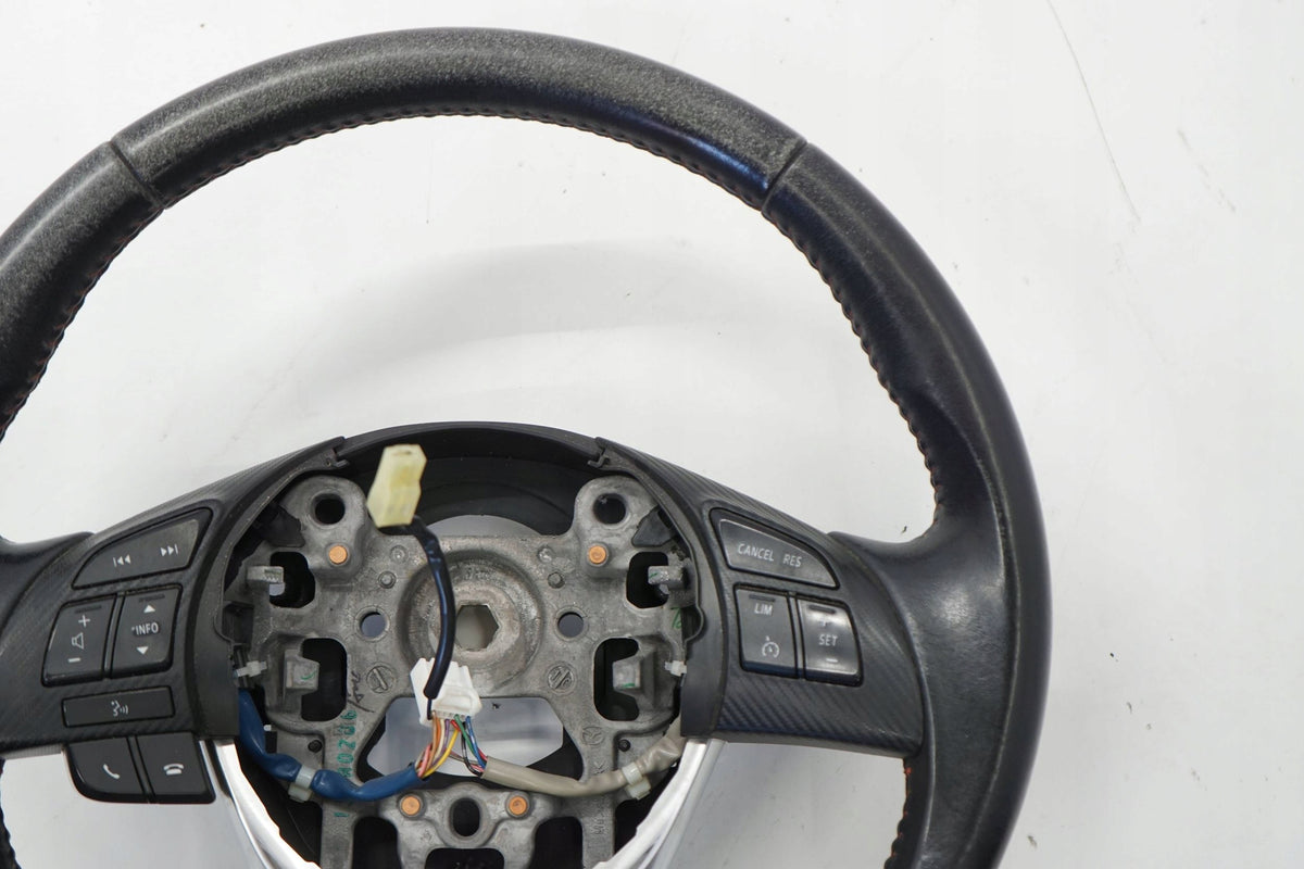 MAZDA 3 III BM 14R STEERING WHEEL LEATHER MULTI BHP2130903