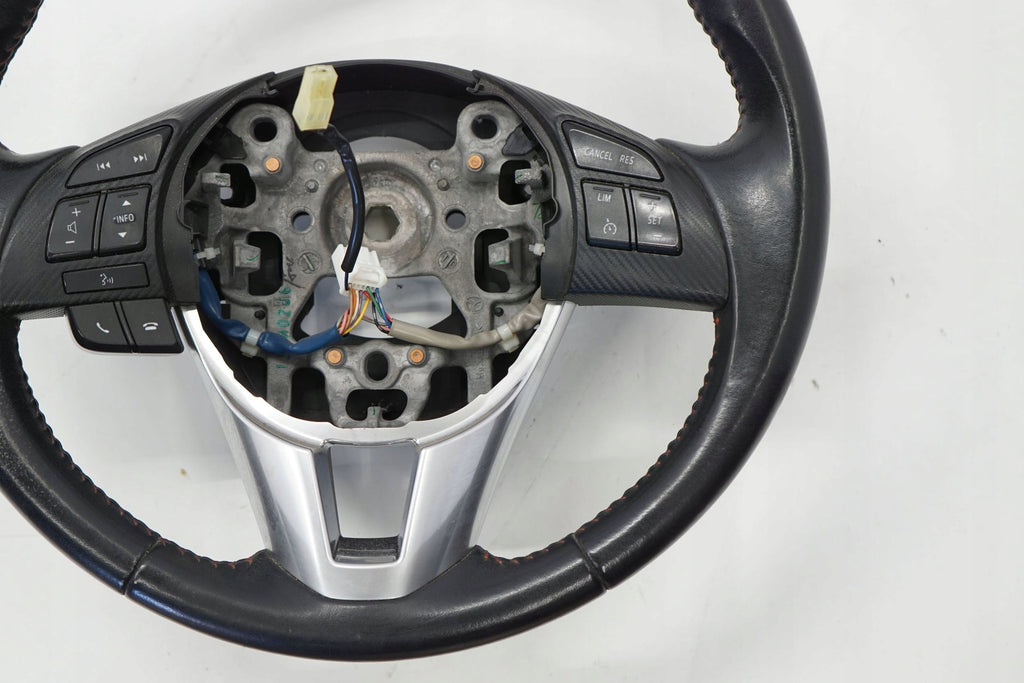 MAZDA 3 III BM 14R STEERING WHEEL LEATHER MULTI BHP2130903