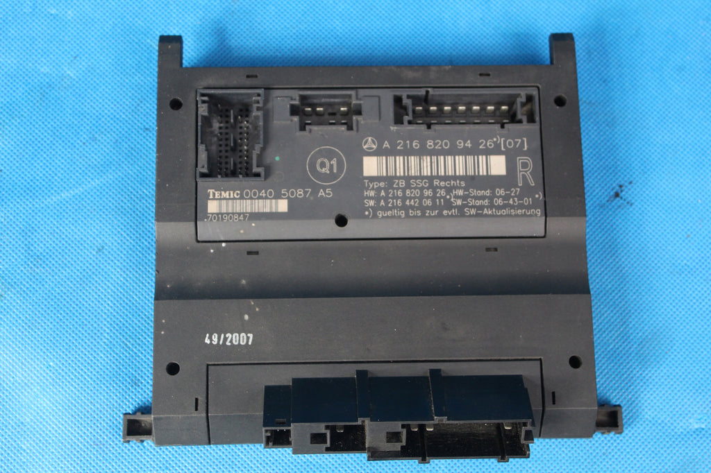 MERCEDES CL500 COUPE SEAT MODULE A2168209426 A2168702926 2007R