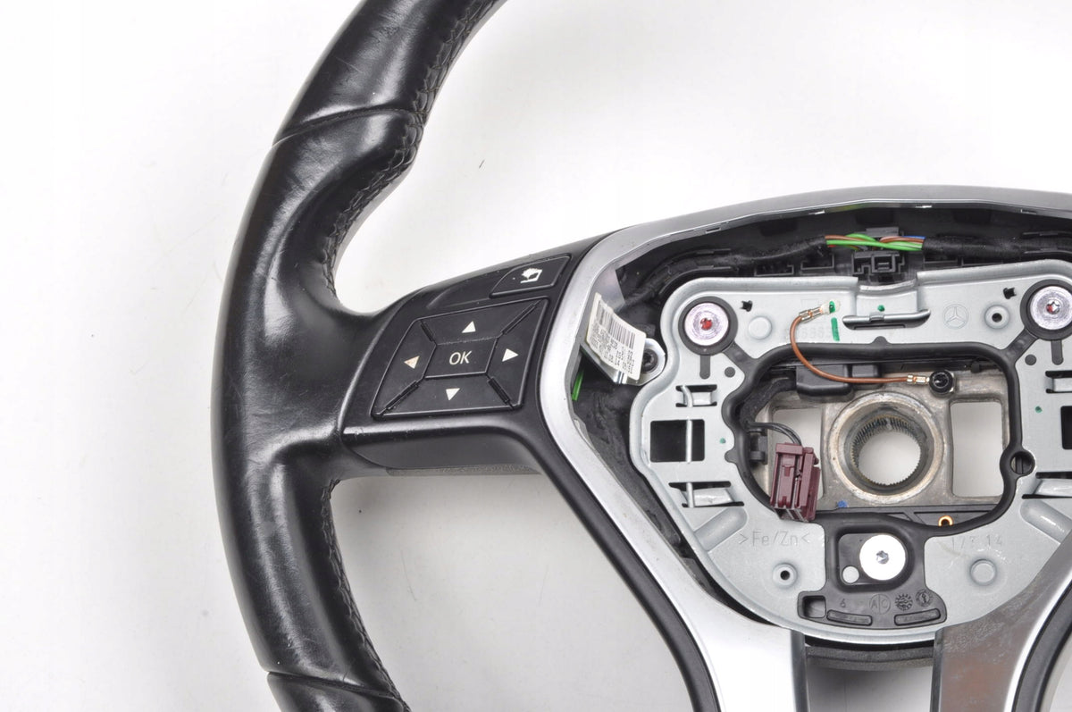 MERCEDES W176 MULTIFUNCTION LEATHER STEERING WHEEL A2464603803