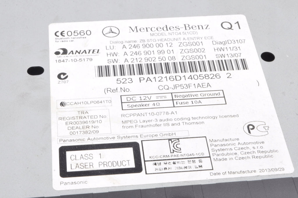 MERCEDES W176 RADIO CD A2469000012