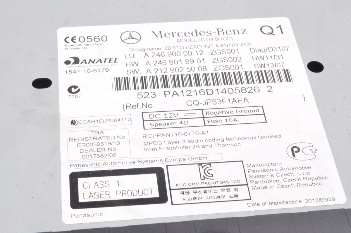 MERCEDES W176 RADIO CD A2469000012