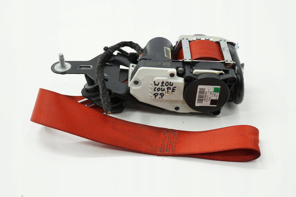 MERCEDES W204 COUPE AMG SEAT BELT RIGHT FRONT RED A2048602085