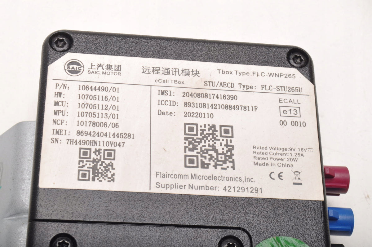 MG HS BLUETOOTH 10644490 MODULE