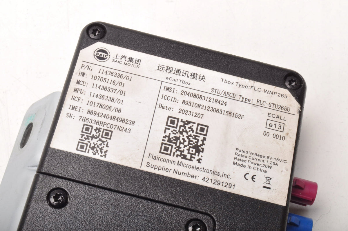 MG HS BLUETOOTH MODULE 11436336 2024R LIFT