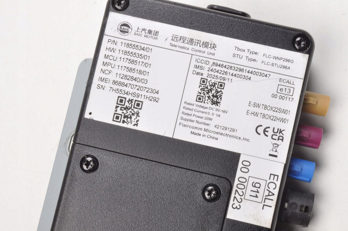 MG ZS II RELAY MODULE TCU 11855534 2025 MODULE CONTROLLER