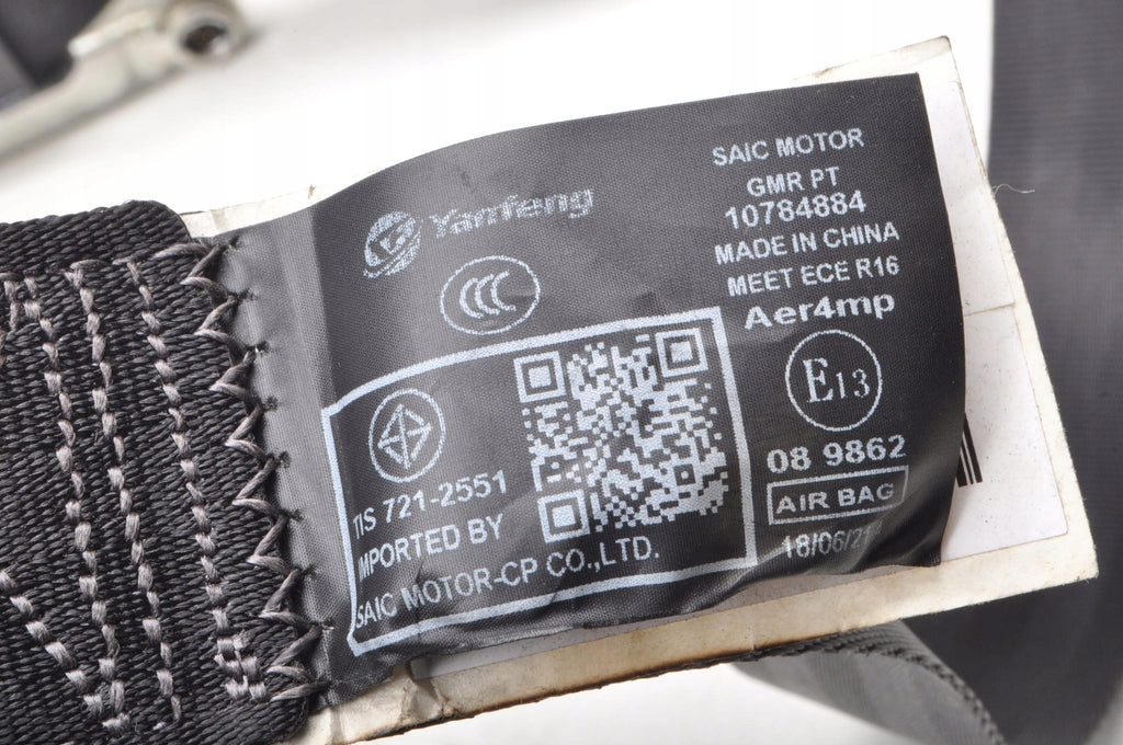 MG ZS SEAT BELT LEFT FRONT 10784884