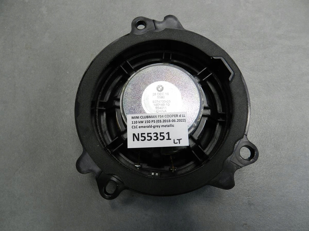 MINI CLUBMAN F54 DOOR SPEAKER LEFT REAR 9274700