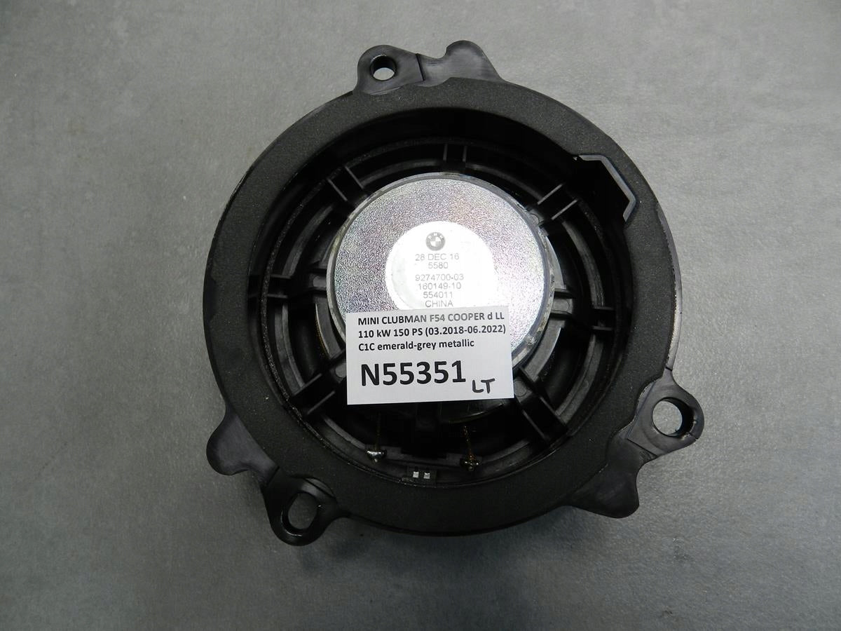 MINI CLUBMAN F54 DOOR SPEAKER LEFT REAR 9274700