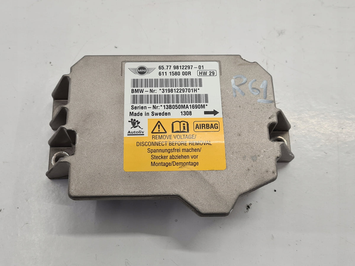 MINI R61 SENSOR AIRBAG 9812297 MODULE