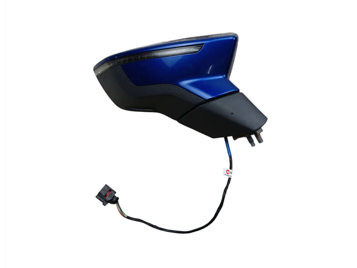 MIRROR RIGHT SEAT LEON III LIFT (2016-2020) 6 PIN EUROPE PAINT CODE LW5L