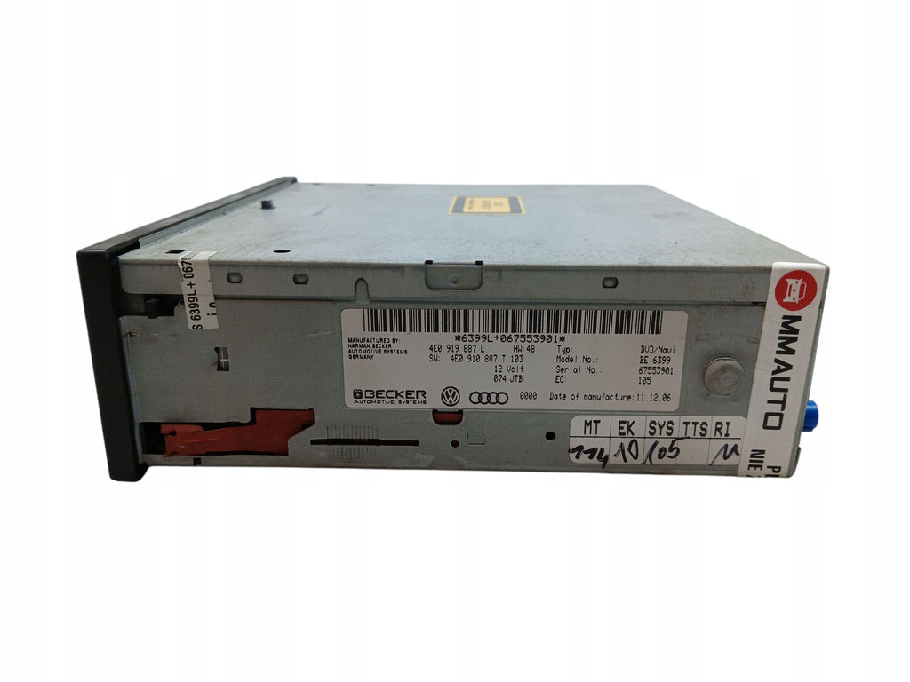 MMI NAVIGATION READER AUDI A6 C6 A5 8T Q7 4L 4E0919887L