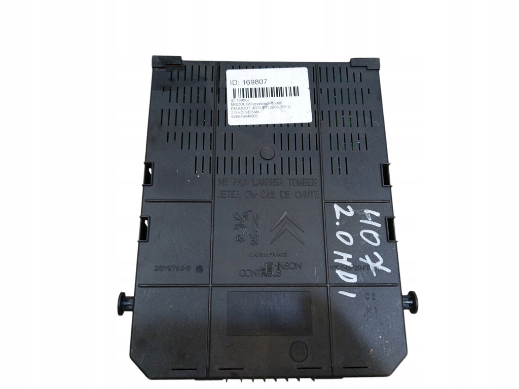 MODULE FUSE BOX BSI PEUGEOT 407 9666895480 BSI 04