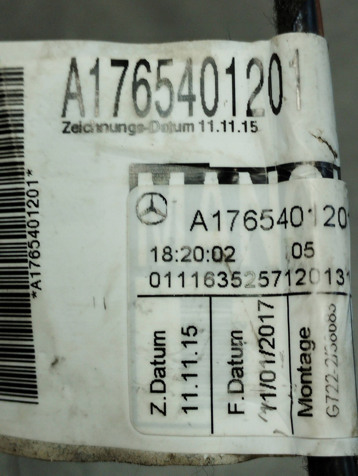 Mercedes-Benz B W246 W242 CABLE A1765401201