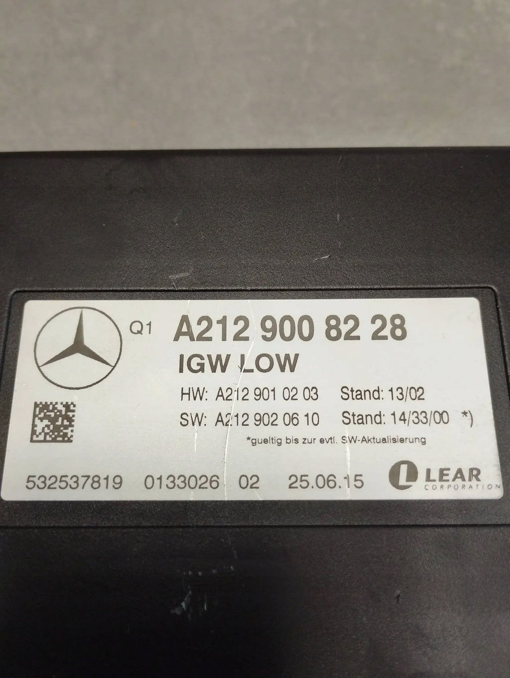 Mercedes-Benz CLS C218 CONTROLLER MODULE IGW A2129008228