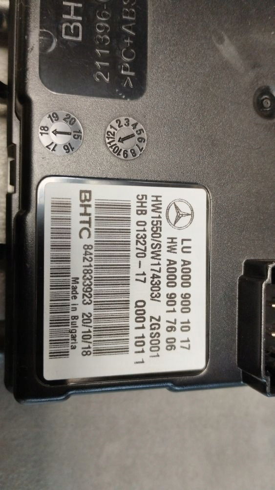 Mercedes-Benz E W213 2018 AIR CONDITIONING MODULE A0009001017