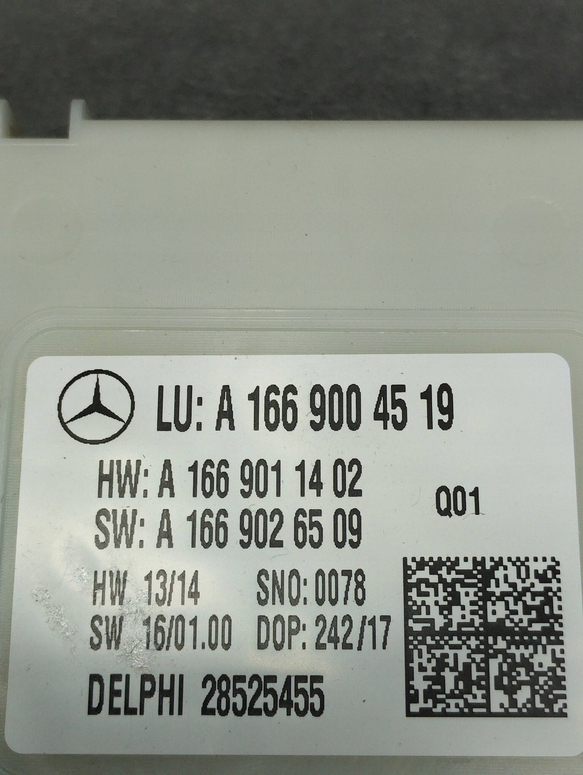 Mercedes-Benz GLE W166 CONTROLLER MODULE SAM A1669004519
