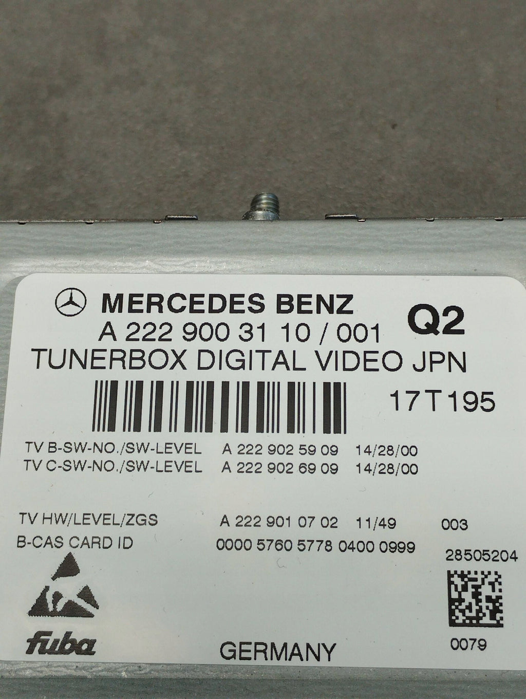 Mercedes-Benz W166 TUNER TUNERBOX A2229003110