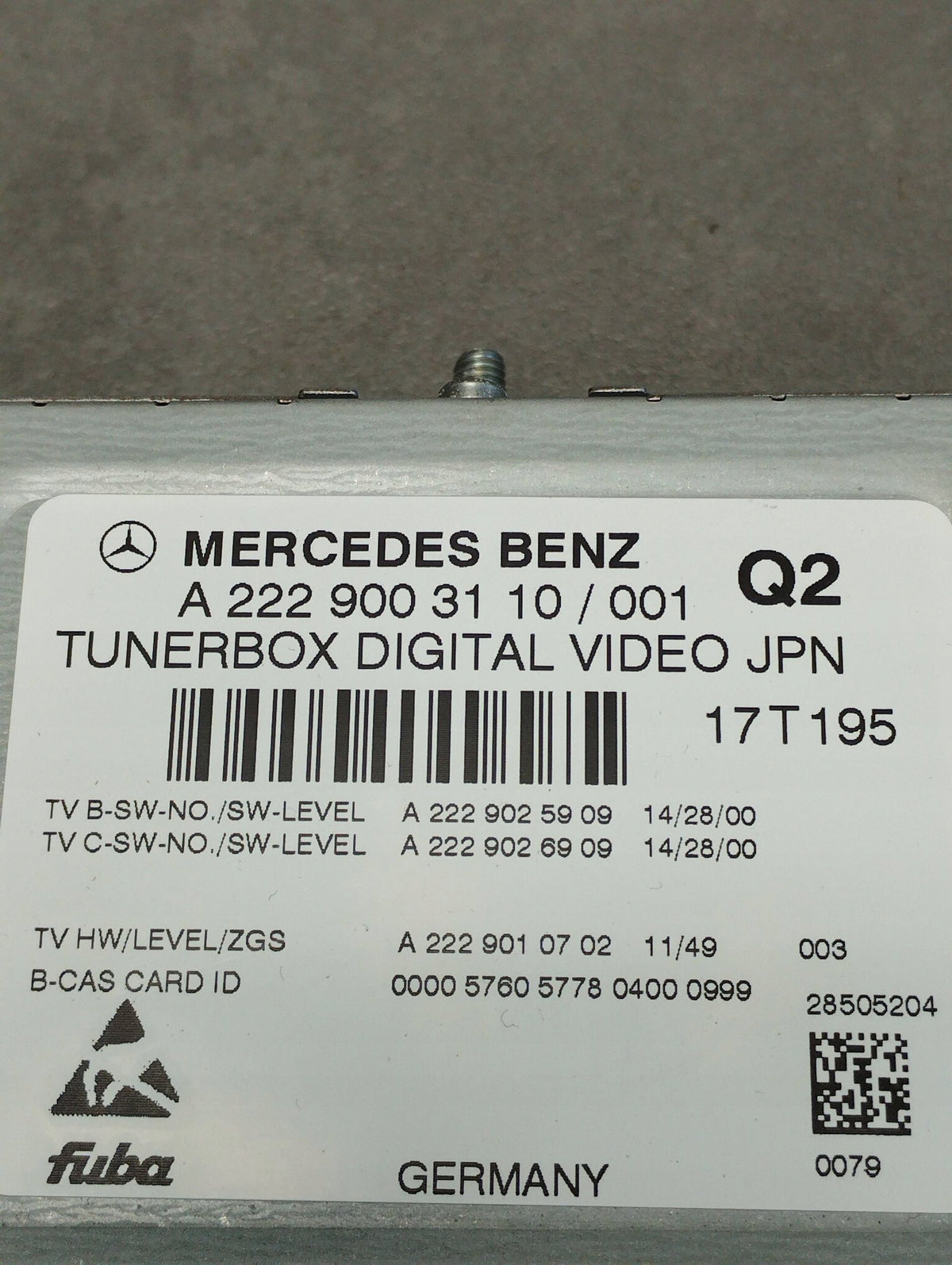 Mercedes-Benz W166 TUNER TUNERBOX A2229003110