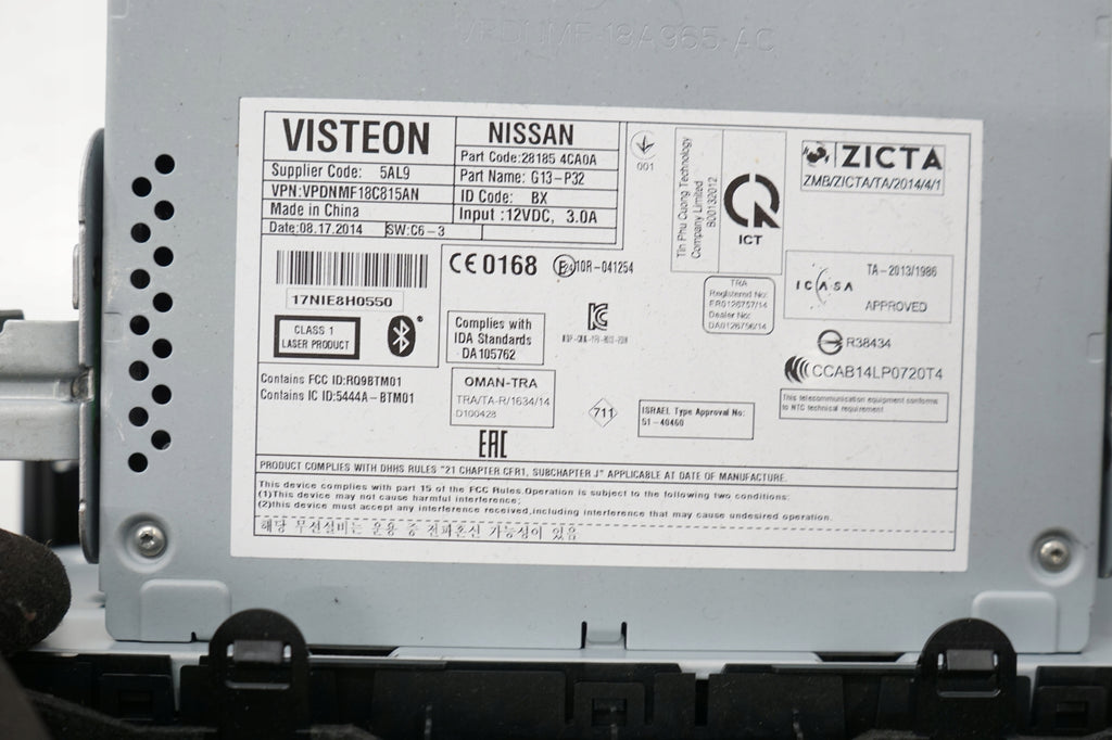NISSAN QASHQAI J11 14R RADIO CD 28185-4CA0A