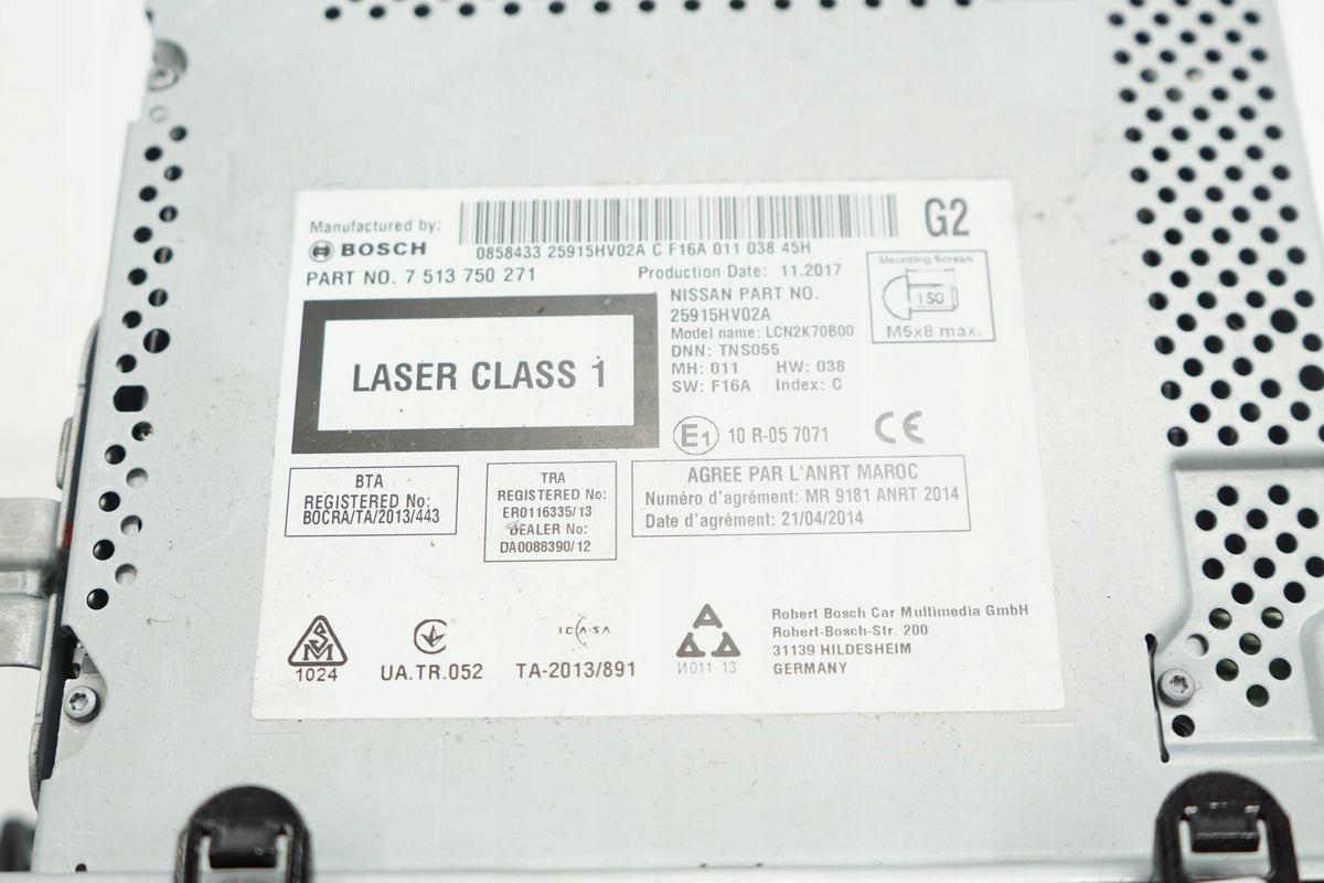 NISSAN QASHQAI J11 LIFT 17R FACTORY RADIO NAVIGATION 25915HV02A