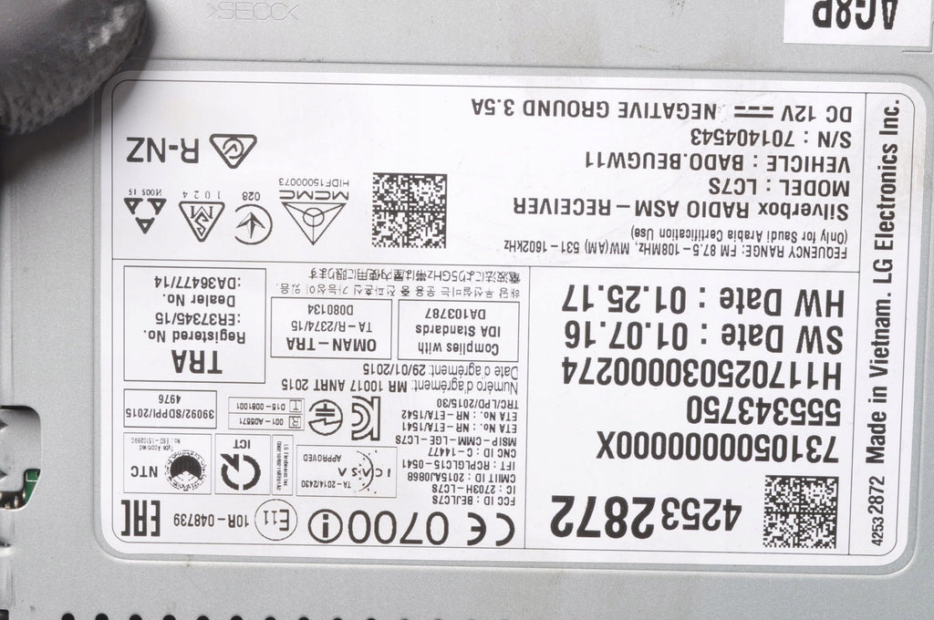 OPEL ASTRA K V READER RADIO NAVIGATION 42532872