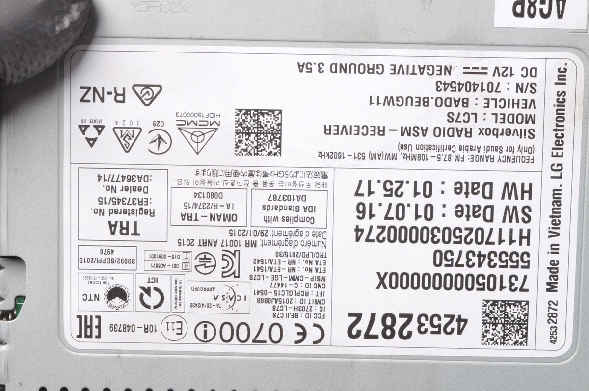 OPEL ASTRA K V READER RADIO NAVIGATION 42532872