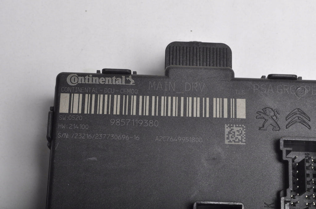 OPEL ASTRA L DOOR MODULE LEFT FRONT 9857119380