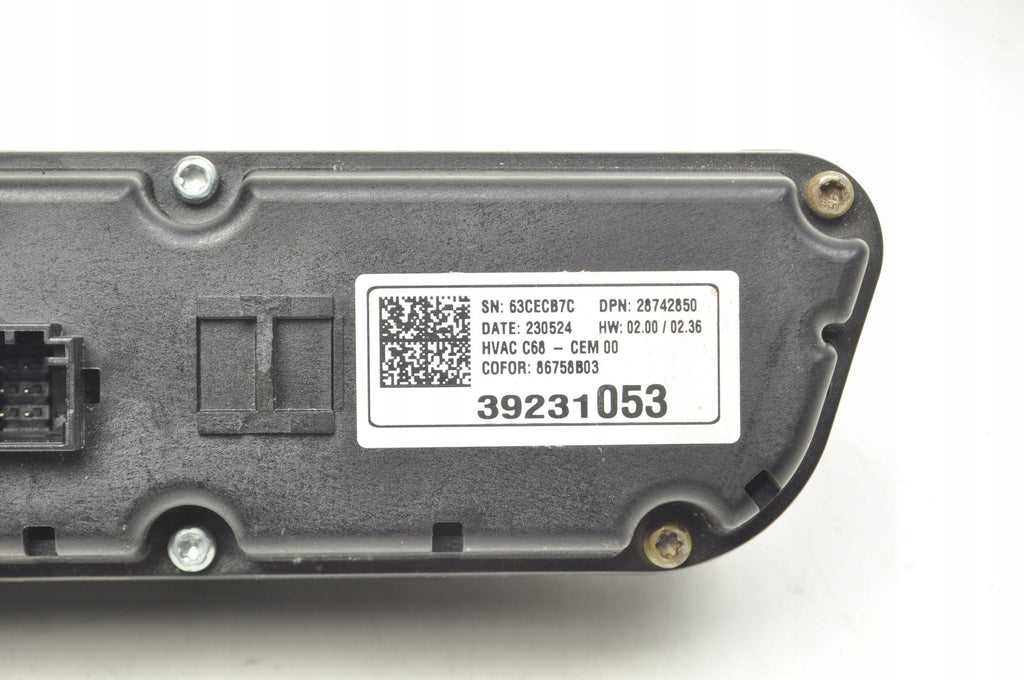 OPEL CORSA F PANEL AIR CONDITIONING SWITCH 39231053
