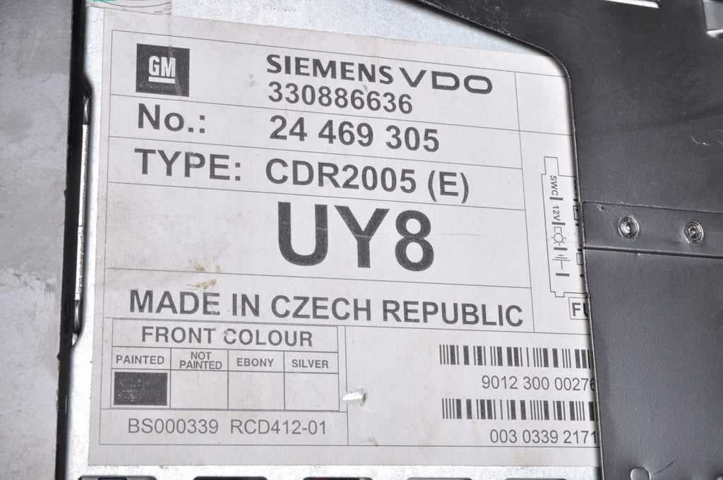 OPEL MERIVA A RADIO 24469305 CDR 2005