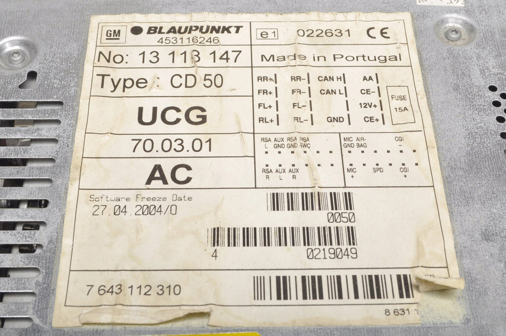 OPEL SIGNUM RADIO 13113147 C50 PHONE