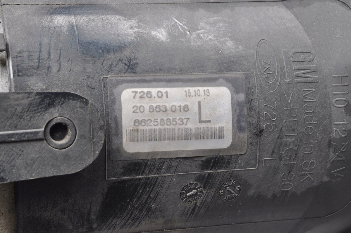 OPEL ZAFIRA C III HALOGEN LEFT 20863016