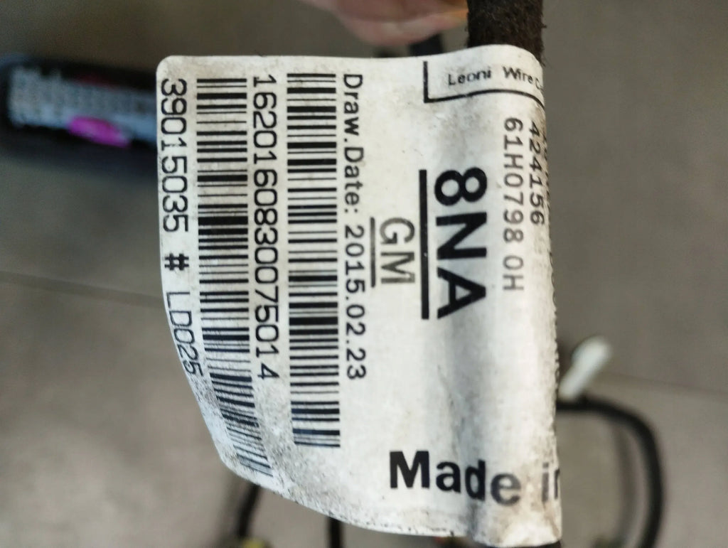 Opel Astra K station wagon door harness right rear 39015035