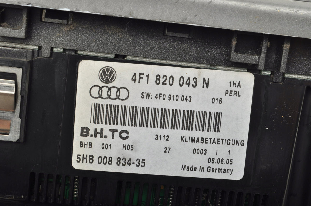 PANEL AIR CONDITIONING SWITCH AUDI A6 C6 4F1820043N