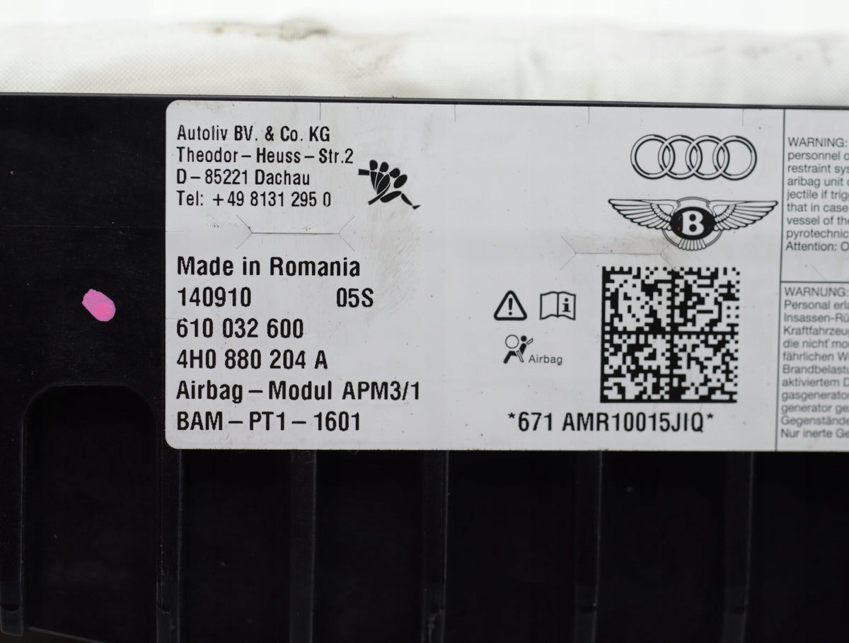 PASSENGER AIRBAG AUDI A8 D4 4H0880204A